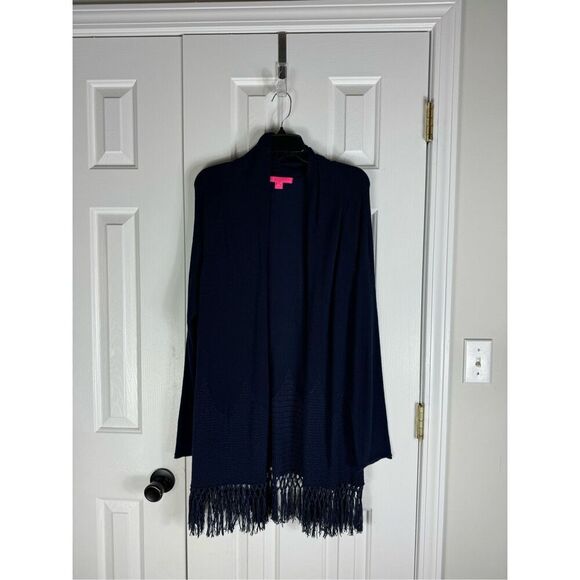Lilly Pulitzer Sweaters - Lilly Pulitzer Womens Navy Sweater Cardigan Size L